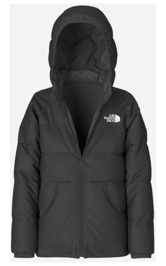 The North Face Kids Reversible Perrito Jacket - Black/Grey The North Face Kids Reversible Perrito Jacket - Black/Grey