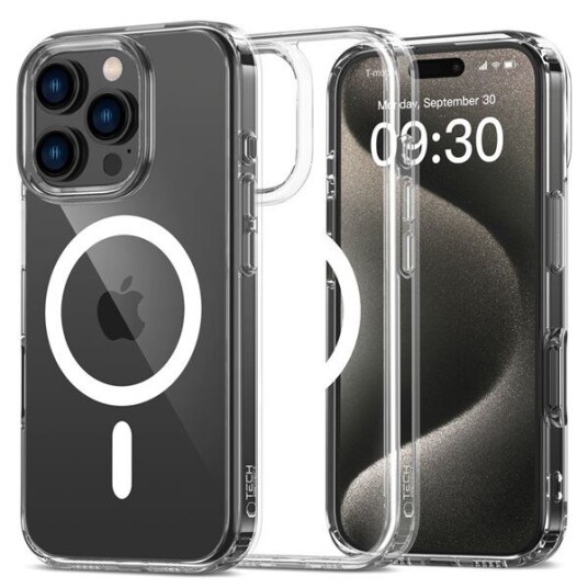 Tech-Protect iPhone 16 Pro Magnetisk Hybriddeksel Flexair Gjennomsiktig