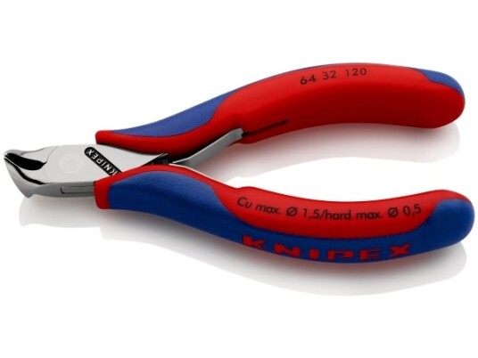 Knipex 64 32 120 Avbitertang 120 mm, Blå/Rød, Håndverktøy