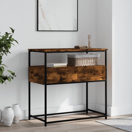 Konsollbord røkt eik 75x40x75 cm konstruert tre 8720845421083