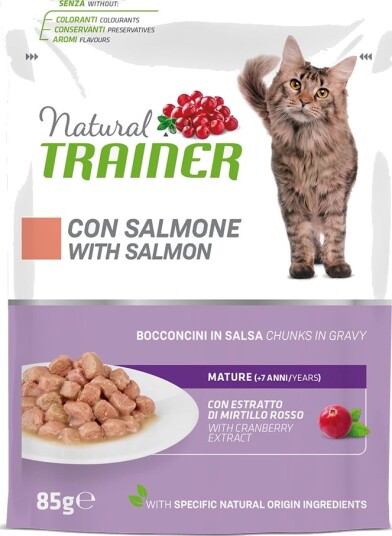 Natural Trainer Våtfôr Mature Med Laks Våtfôr For Katter Sett % 24 X 85 G