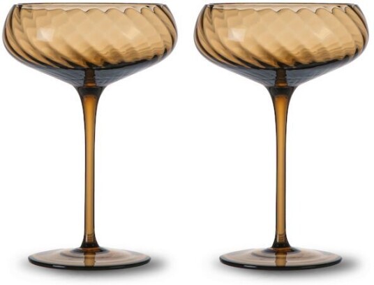 Byon Opacity champagneglass 30 cl 2-pk Brun