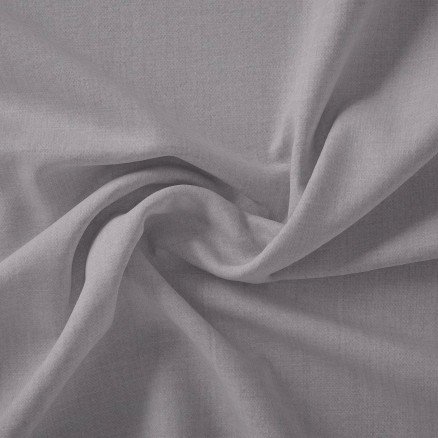 Stoffabrics Swan Solid Bomullslerret Stoff 150cm 992 Grå 50cm