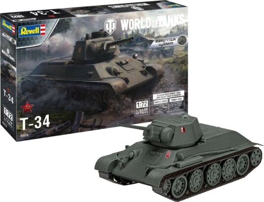 Revell T 34 Modelltank Byggesett World of Tanks 1:72