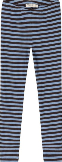 MarMar Leggings Modal/Rib Blue Himmelen Stripe MarMar 3 år (98) Leggings Blå Brun Lyseblå
