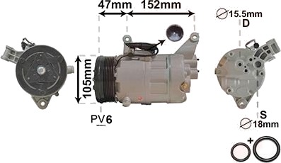 AC-kompressor VAN WEZEL 0600K076