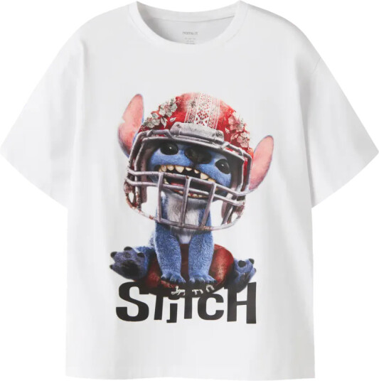 Name It Julix stitch t skjorte bright white (146/152) 146/152