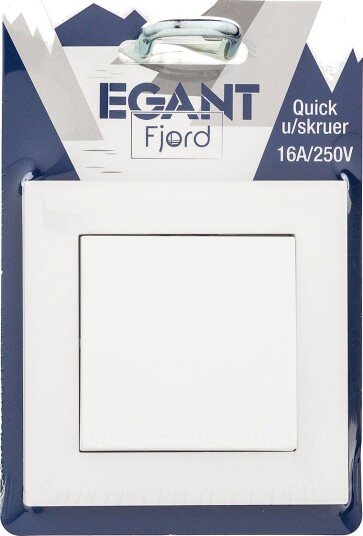 Egant Fjord Bryter Enkel 1-polet 16A Hvit Egant Fjord Bryter Enkel 1-polet 16A Hvit