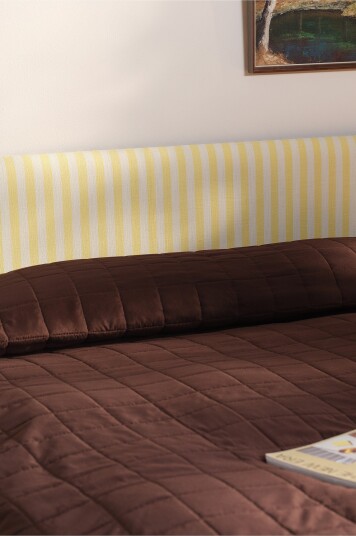 Jotex Sengegavl 180 Cm Gul/hvit stripe MOLTON 2245534020
