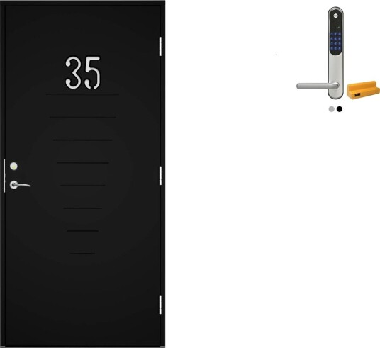 Ytterdør Swedoor Advance-Line Statement Trace med Yale Entrus