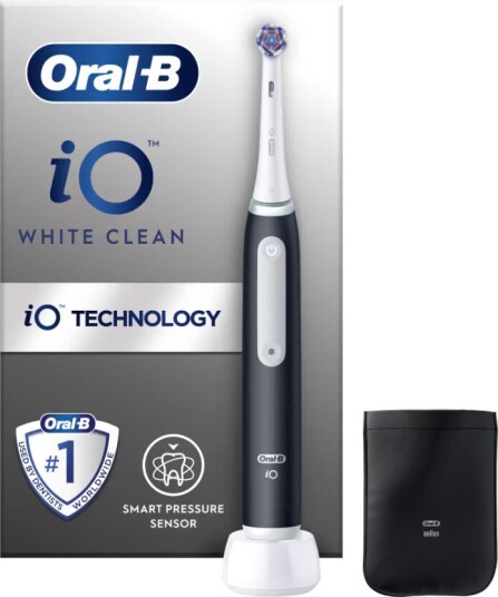 Oral-B iO White Clean elektrisk tannbørste med magnetisk teknologi (svart) Oral-B iO White Clean elektrisk tannbørste med magnetisk teknologi (svart)