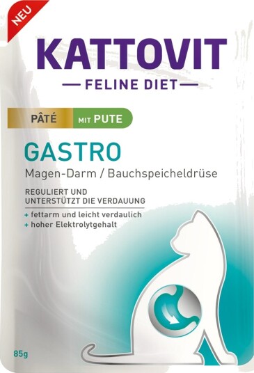 Kattovit Våtfôr Gastro Paté Med Kalkun 30 X 85 G