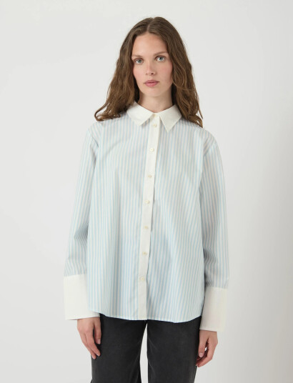 YAS Yasroya Ls Shirt S. - Blue - 36
