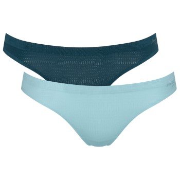 Sloggi Truser 2P ZERO Motion Mini Brief blå polyester Large Dame Sloggi Truser 2P ZERO Motion Mini Brief blå polyester Large Dame