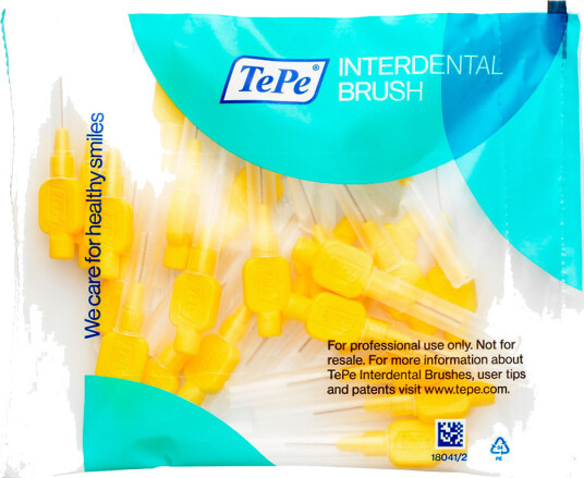 25 stk. TePe Original Gap Brushes 0,70 mm ISO 4 GUL 25 stk. TePe Original Gap Brushes 0,70 mm ISO 4 GUL