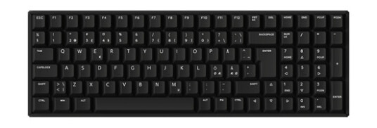 IQUNIX F97 Dark Side Wireless RGB Cherry Brown - ND - Gamingtastatur - Nordisk - Svart