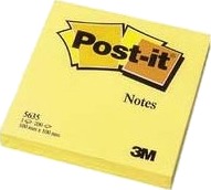 Post It 5635 Gult 100 Mm 100 Mm 100 Stykker