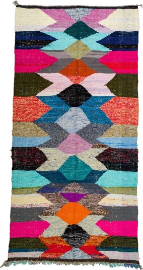 Marokkansk Boucherouite teppe 145 x 295 cm Størrelse: 145 x 295 cm