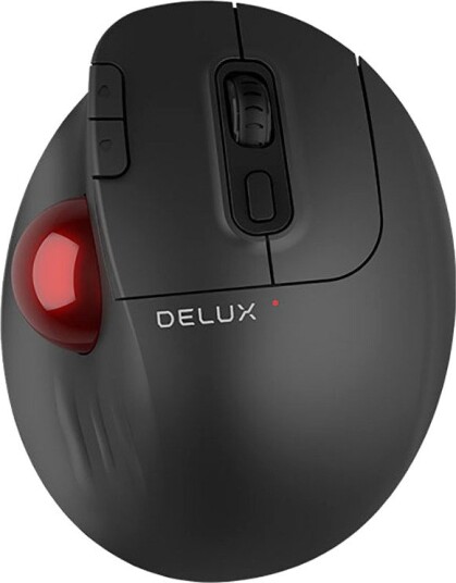 Delux MT1DB Trackball-mus for Høyrehendte 2400 DPI