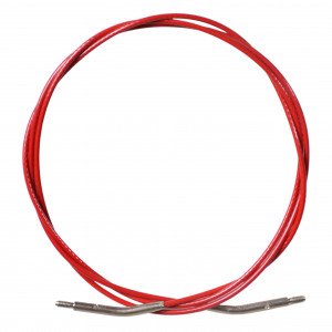 Infinity Hearts Vaier/Kabel til Utskiftbare Rundpinner Rød 76cm