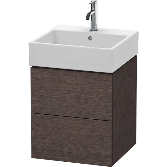 Duravit L-Cube Servantskap m/2 skuffer 484x544x459 mm Børstet Mørk Eik