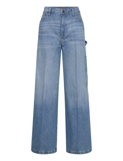 Lauren Ralph Lauren High-Rise Wide-Leg Carpenter Jean - Blue - 34