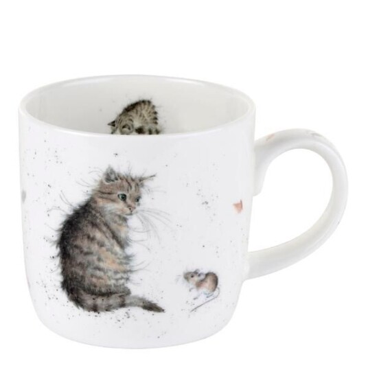 Wrendale Design   Kopp Cat and Mouse Katt 31 cl