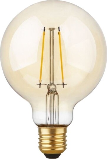 Spl E27 2,9W dimbar LED globepære   G95 filament 2200K gullfarget glass   Dimbar : Dimbar Kulør : Ekstra varm