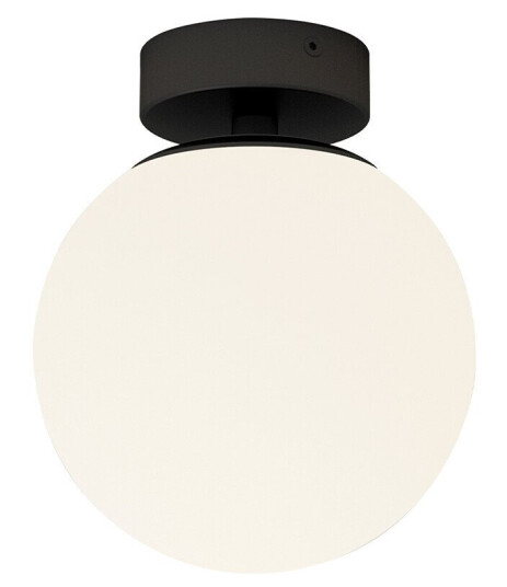 Lucande taklampe Bidolo svart glass Ø 15 cm IP44