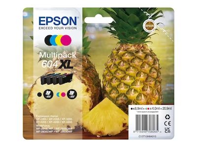 Epson 604XL Multipack - 4-pack - XL - black yellow cyan magenta - original - ink cartridge - Blekkpatron Blå Epson 604XL Multipack - 4-pack - XL - black yellow cyan magenta - original - ink cartridge - Blekkpatron Blå