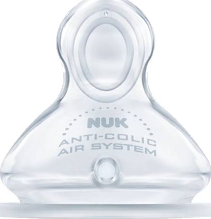 NUK First Choice+ Smokk 2pk Medium 0-6 måneder BPA-fri Hvit/Grå/Blå
