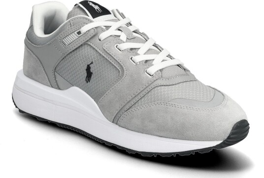 Polo Ralph Lauren Train 89 V2 Suede Paneled Sneaker   SOFT GREY/WHITE   47