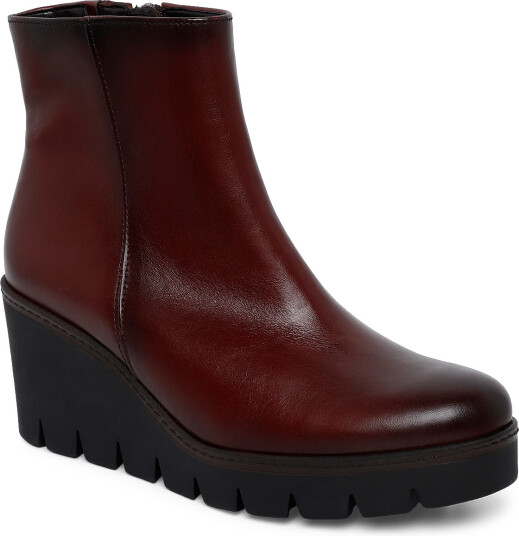 Gabor Wedge Ankle Boot   Brown   40