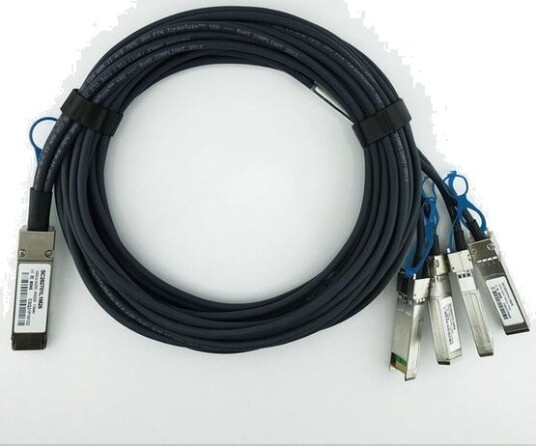Blueoptics Qtapcable-3M-Bl, 3 M, Qsfp28, 4Xsfp28, Rett, Rett, Hankjønn/Hankjønn