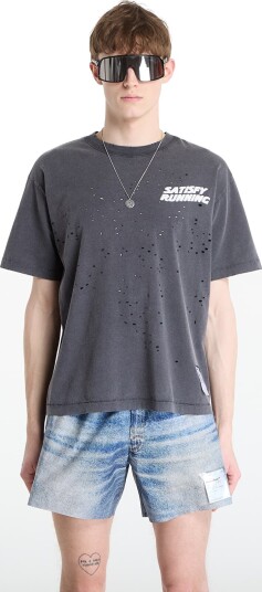 Satisfy MothTech Small Logo T Shirt Aged Black Satisfy MothTech Small Logo T Shirt Aged Black