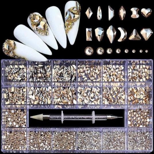 Negldekorasjonssett / Rhinestones Nail Art