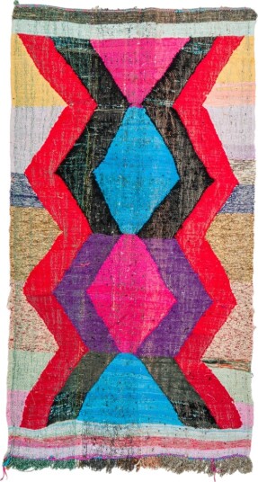 Marokkansk Boucherouite teppe 125 x 235 cm Størrelse: 125 x 235 cm