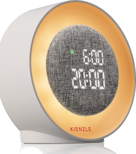 Kienzle Rund Vekkerklokke med Lys Vekker- og Snooze-funksjon Hvit Kienzle Rund Vekkerklokke med Lys Vekker- og Snooze-funksjon Hvit