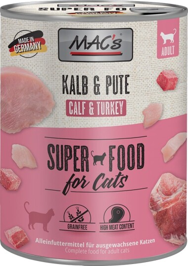 Mac'S Cat Kalv & Kalkun 6 X 800 G