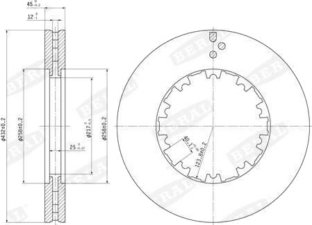 BERAL BCR225A Bremseskive BERAL BCR225A Bremseskive