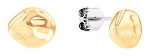Calvin Klein MOLTEN PEBBLE Øredobber 18 kt. Gullforgylt Rustfritt Stål 35000117 - Dame - Gold