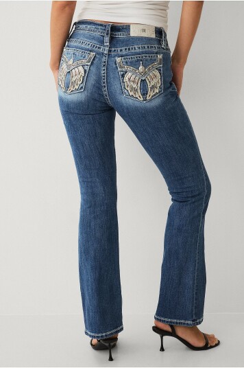 Miss Me Jeans Charmeine Wings Bootcut Blå Miss Me Jeans Charmeine Wings Bootcut Blå