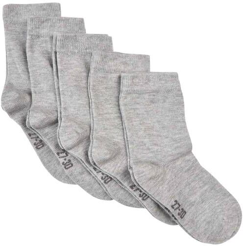 MinyMo 5-pack sokker til barn light grey melange