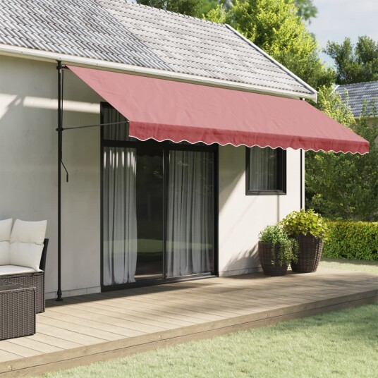Erstatningsstoff for markisekappe burgunder stripe 4,5 m 367777