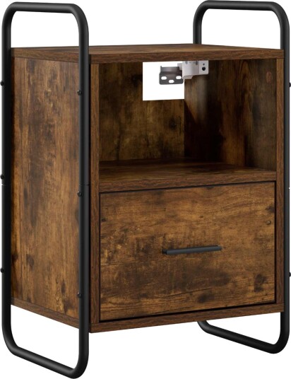 vidaXL Hengende Sengestativ Røkt Eik 40 x 30 x 60 cm Konstruert tre