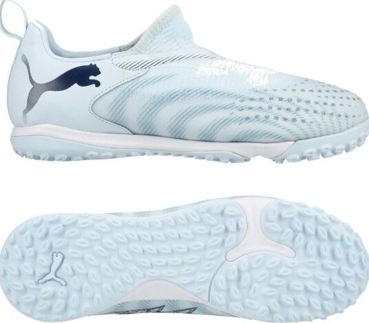PUMA Future 9 Match Laceless Mid + TT Dreamrush Isblå/Blue Jewel Barn Turf (TF) størrelse 35 PUMA Future 9 Match Laceless Mid + TT Dreamrush Isblå/Blue Jewel Barn Turf (TF) størrelse 35