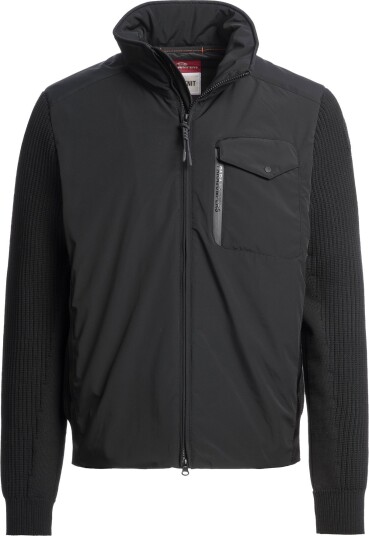 Parajumpers Men"s Steel River Hybrid Cardigan Black M