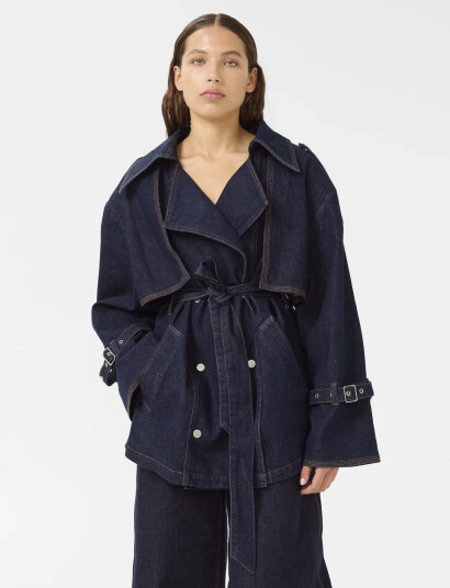 Gestuz Gzsummer Trenchcoat Navy 42 Gestuz Gzsummer Trenchcoat Navy 42