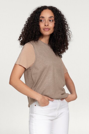 Saint Tropez   Vest Milasz Vest   Beige