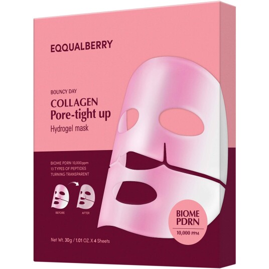 EQQUALBERRY Collagen Pore Tight Up Hydrogel Mask 4Sheets